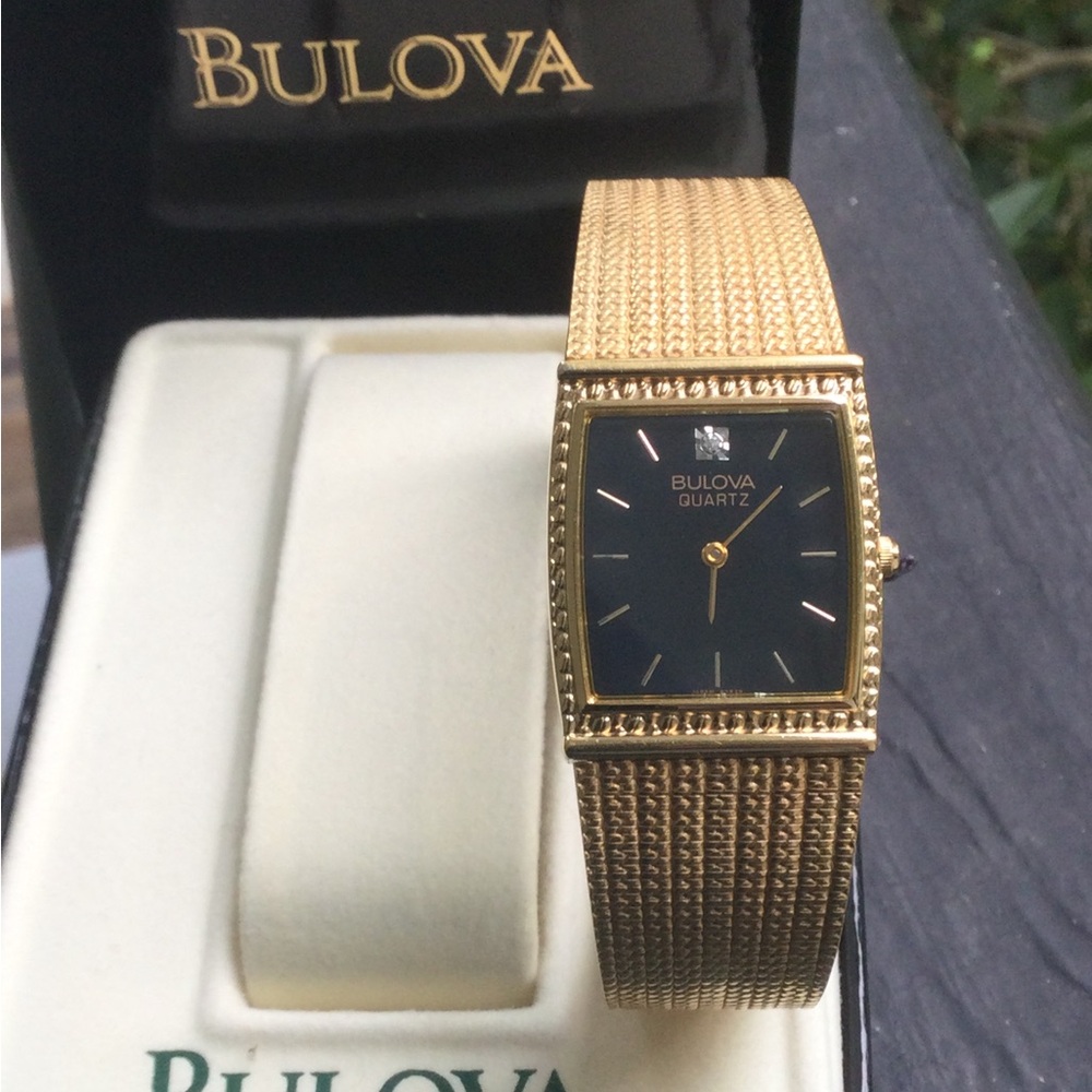 CLASSIC BULOVA DIAMOND ACCENT  WATCH